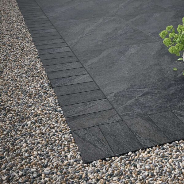 Anthracite Black Porcelain Cobbles Border & Edging Setts – 200x100mm - Image 4