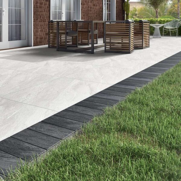 Anthracite Black Porcelain Cobbles Border & Edging Setts – 200x100mm - Image 3