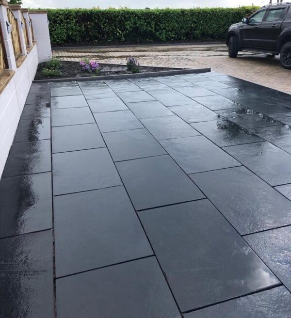Black Sawn Edge Indian Limestone Paving Slabs – 900x600mm – 22mm Calibrated  £239.00 – £430.00 inc. VAT - Image 4